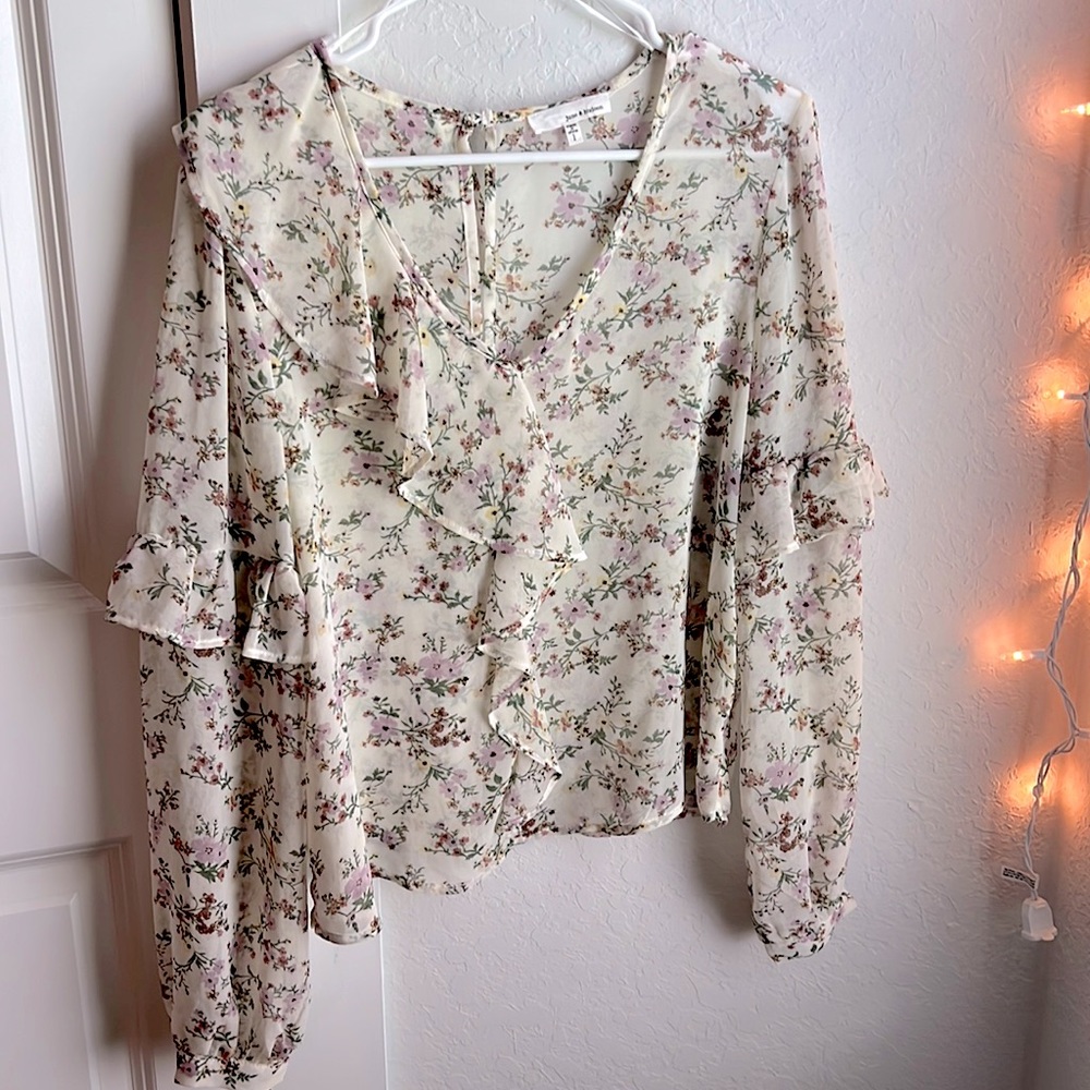 A floral long sleeve top!